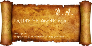 Majláth Antónia névjegykártya